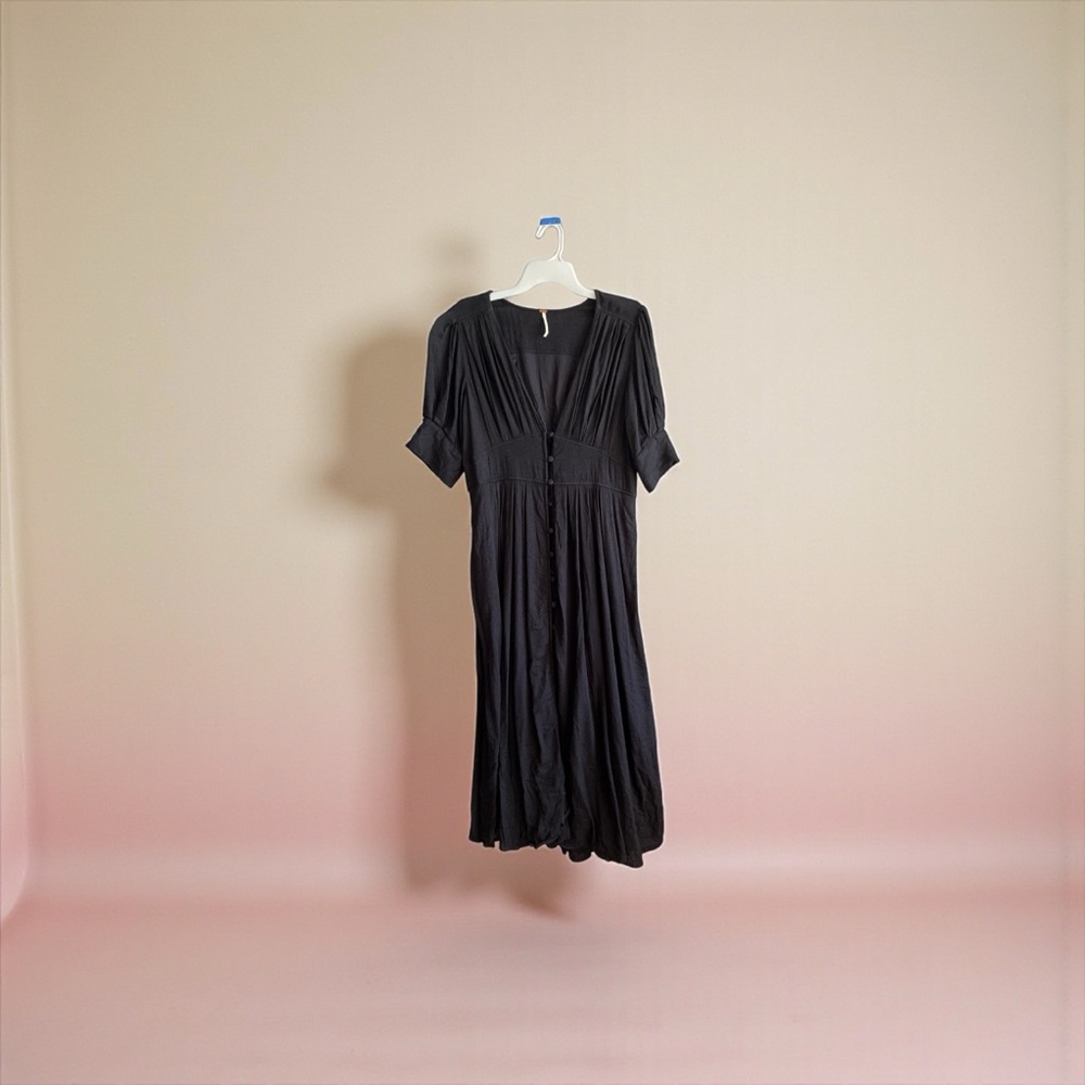 Free People Black Midi Dress
